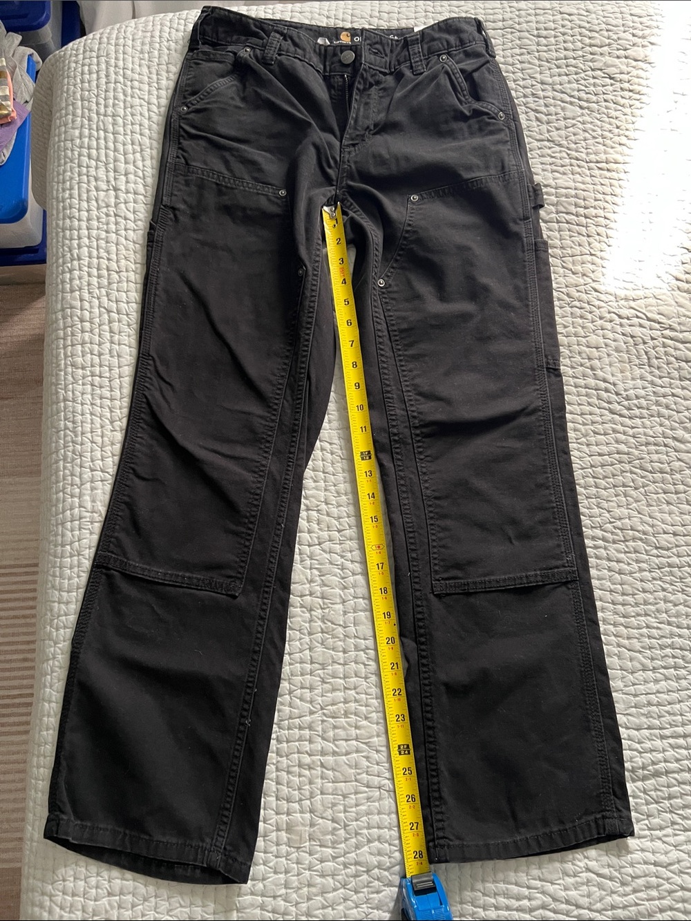 Black Women's Straight-Leg Utility Jeans Carhartt original Fit size 2